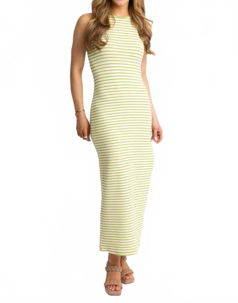 NEW KARLIE women's tank maxi dress in green